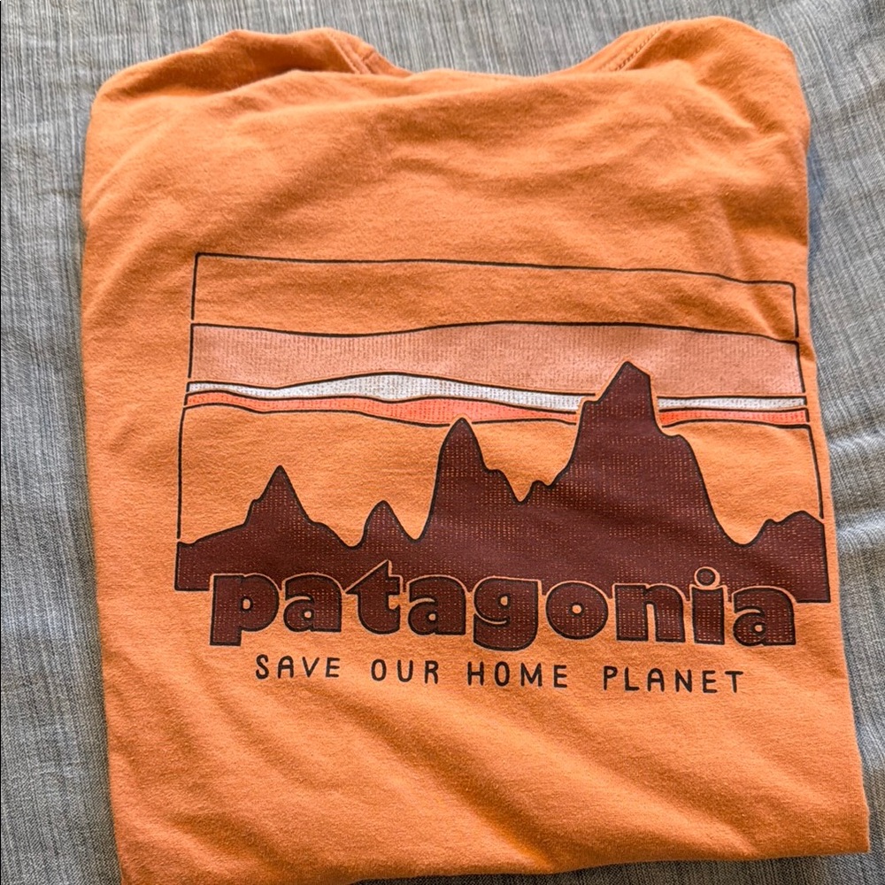 Patagonia Orange Short Sleeve Tee